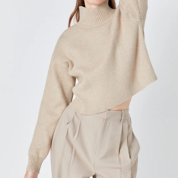 GREY LAB PLEATED WIDE TROUSERS/ SIZE: Medium/OFF WHITE - Picture 5 of 5